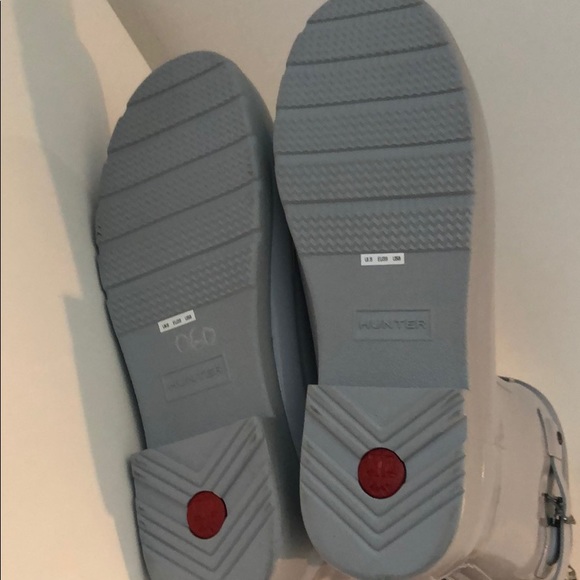 HUNTER ORIGINAL SHORT GREY GLOSS RAIN BOOTS NWOT - Picture 6 of 8